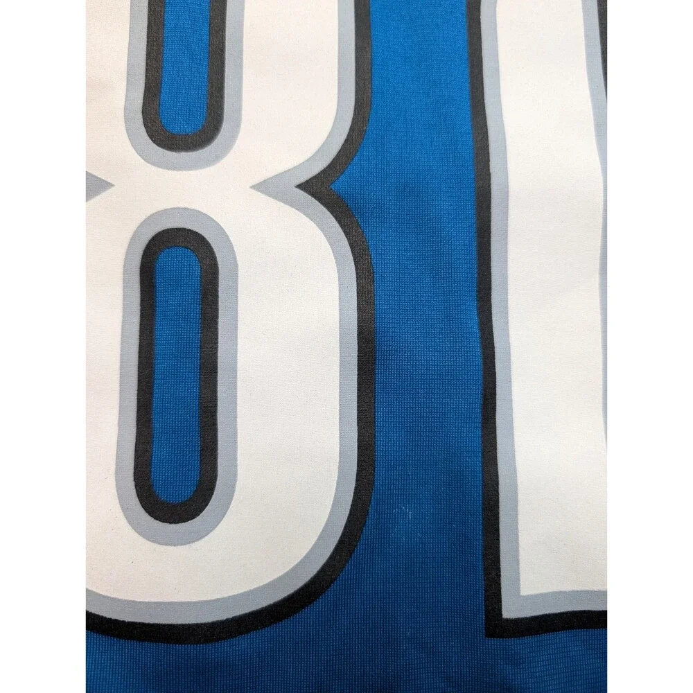 Nike On Field Detroit Lions Calvin Johnson #81 Blue Game Jersey Youth XL 18/20